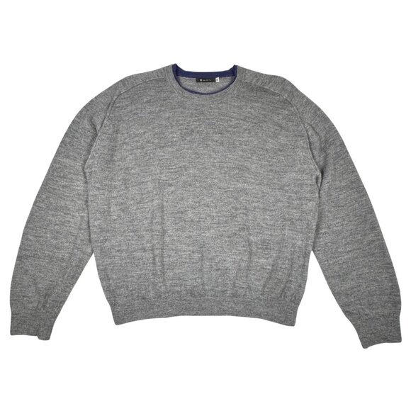 SOL Alpaca Crewneck Sweater Sz.M Gray 100% Baby Alpaca Peru Minimalist $235 - Picture 1 of 11